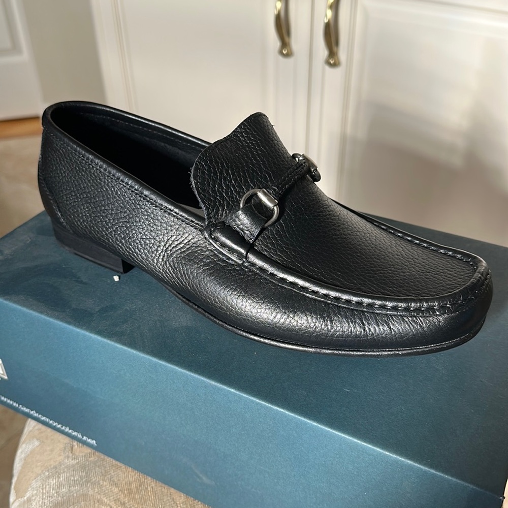New in box, Sandrino loafers, slip on, leather upper and sole, Sorrento style